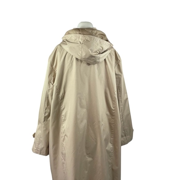 Totes Women's Tan Hooded Trench Coat, Detachable Hood, Size Large - Picture 2 of 7